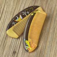 High quality mens bamboo wooden pressing comb