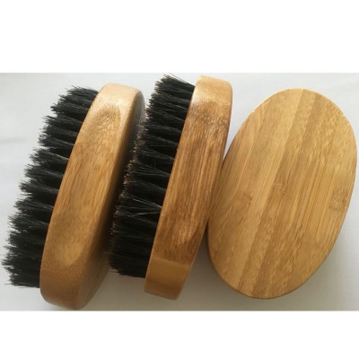 free sample 11cm bamboo wooden handel boar bristle beard brush for shaving  stock supplier